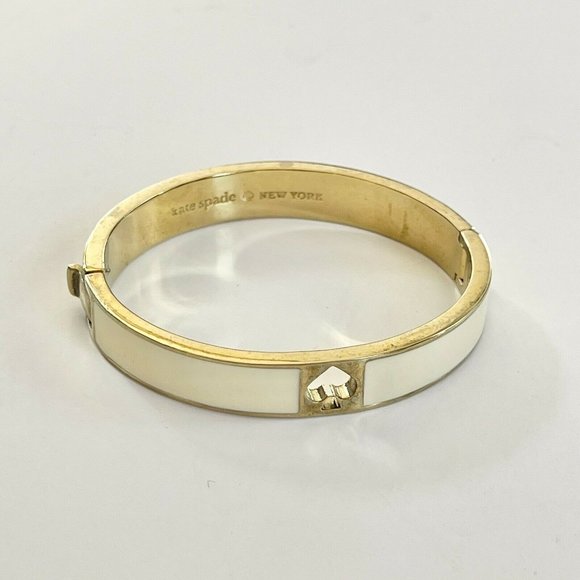 kate spade Jewelry - Kate Spade New York Hole Punch White Gold Bangle Bracelet